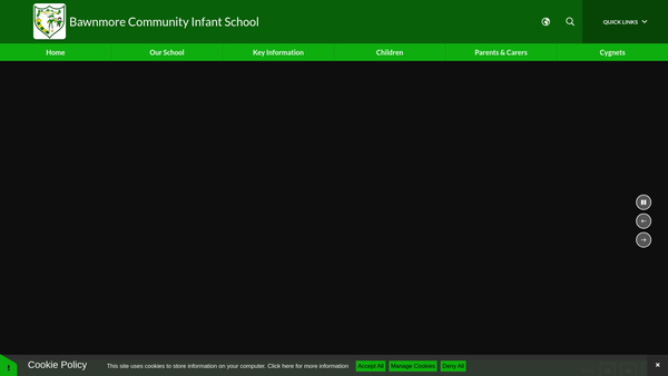 Screenshot of the Friends Of Bawnmore School website