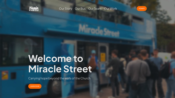 Screenshot of the Miracle Street UK website