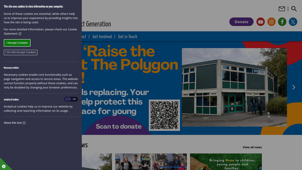Screenshot of the Valley Cids And Related Charities website