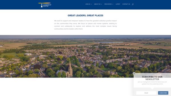 Screenshot of the The Leadership Centre For Local Government website