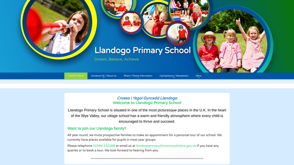 Screenshot of the Friends Of Llandogo School website