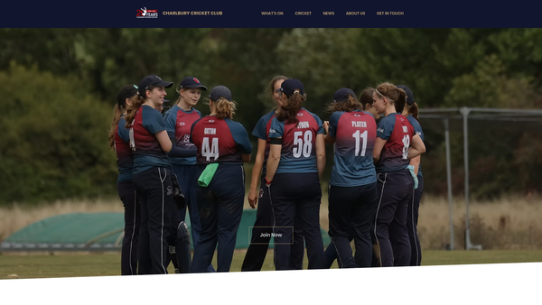 Screenshot of the Charlbury Cricket Club website