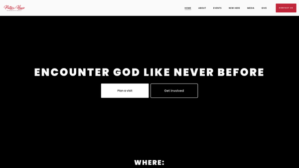 Screenshot of the Potters House Christian Fellowship UK Wandsworth Church website