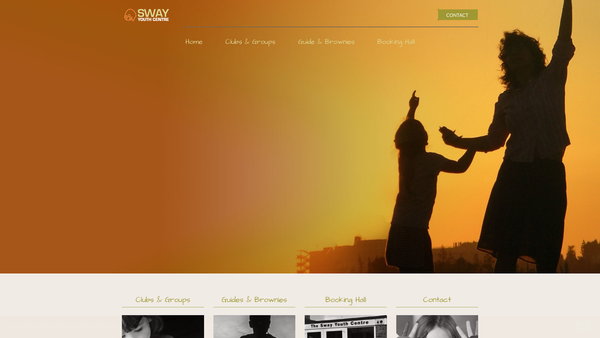 Screenshot of the Sway Youth Centre Limited website