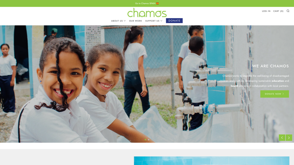 Screenshot of the Chamos - In Aid Of The Children Of Venezuela website