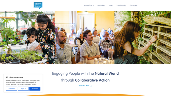 Screenshot of the Bristol Natural History Consortium website