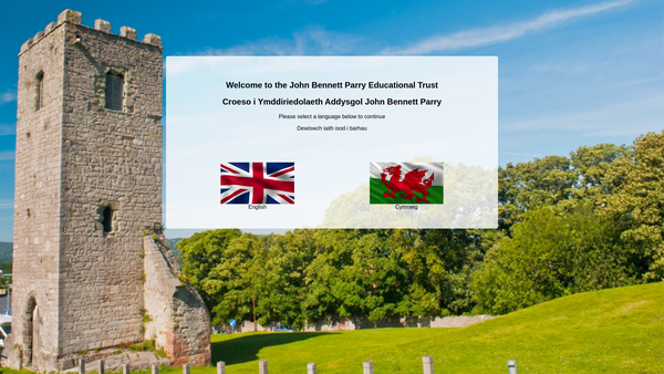 Screenshot of the John Bennett Parry Will Trust website