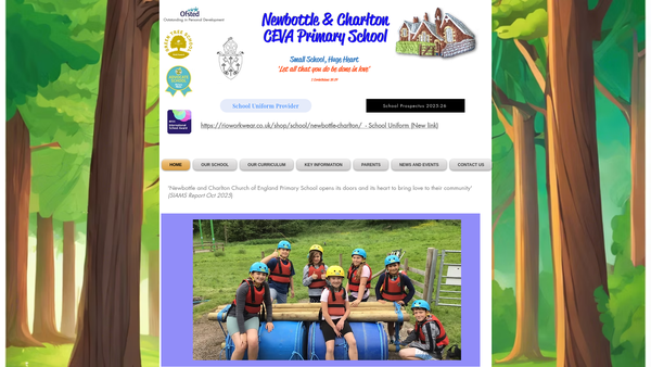 Screenshot of the Newbottle And Charlton Parent Teacher And Friends Association website