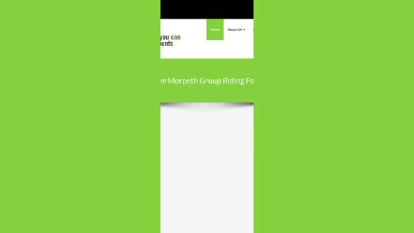 Screenshot of the Morpeth Group Riding For The Disabled website