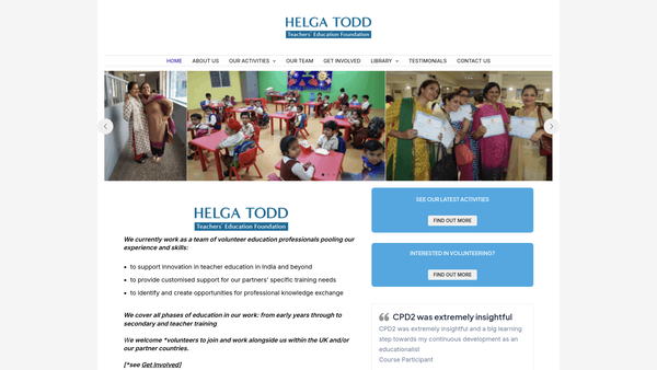 Screenshot of the Helga Todd Teachers' Education Foundation website