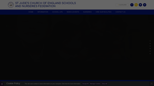 Screenshot of the St Jude's C Of E School P.T.A website