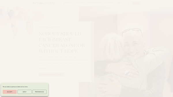 Screenshot of the Future Dreams Trust Limited website