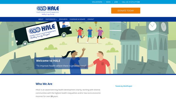 Screenshot of the Health Action Local Engagement website