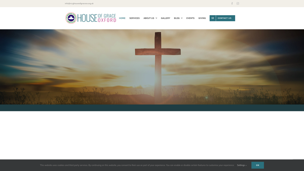 Screenshot of the Redeemed Christian Church Of God - House Of Grace Oxford website