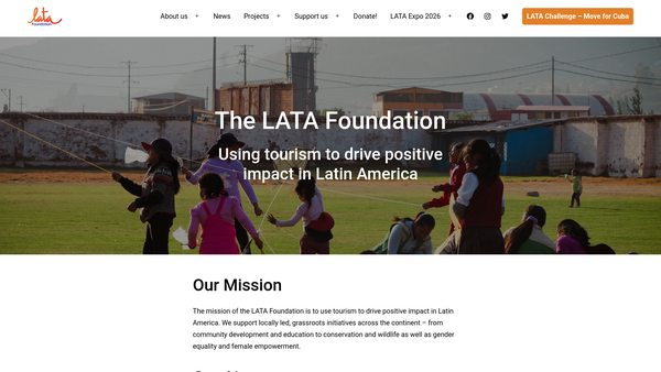 Screenshot of the The Lata Foundation website
