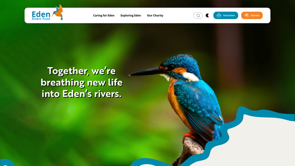 Screenshot of the The Eden Rivers Trust website