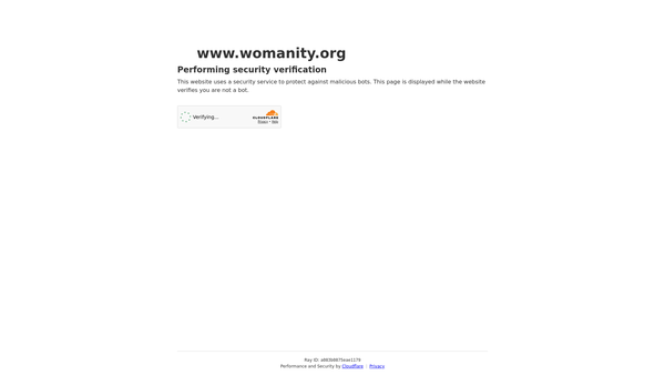 Screenshot of the The Womanity Foundation website