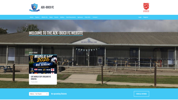 Screenshot of the Aek-Boco FC Limited website