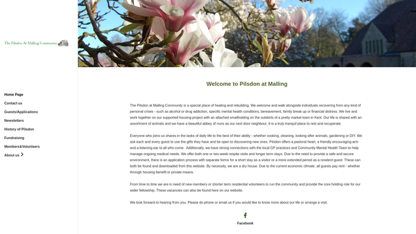 Screenshot of the The Pilsdon At Malling Community website