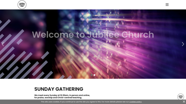 Screenshot of the Jubilee Church Hull website