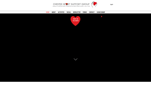 Screenshot of the The Chester Heart Support Group website