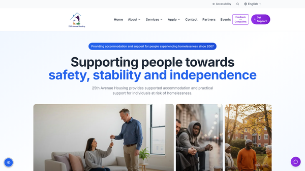 Screenshot of the Twenty-Fifth Avenue Ltd website