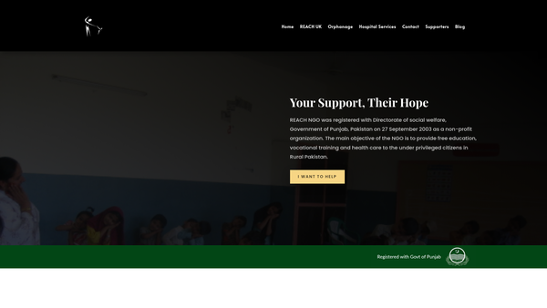 Screenshot of the Rehabilitation, Education And Community Health UK website