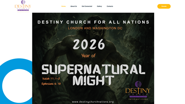 Screenshot of the Mount Of God Christian Organisation website