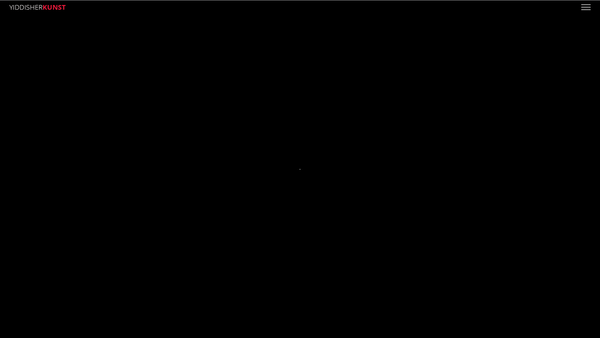 Screenshot of the Yiddisher Kunst website