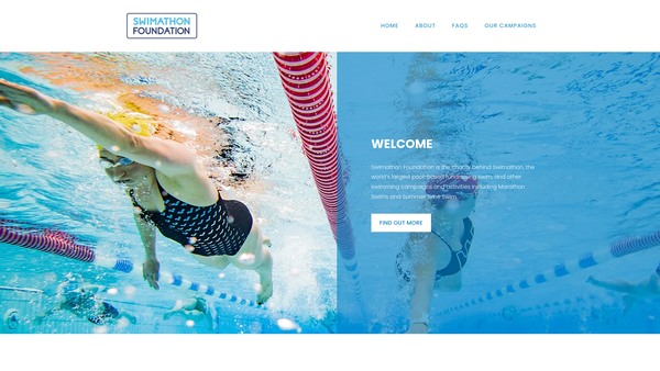 Screenshot of the Swimathon Foundation website