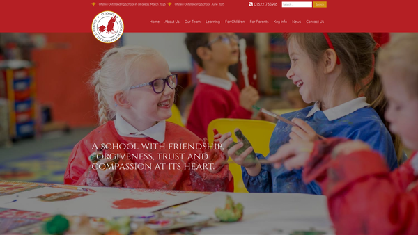 Screenshot of the Friends Of St John's Cep School website