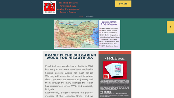 Screenshot of the Krasif Aid website