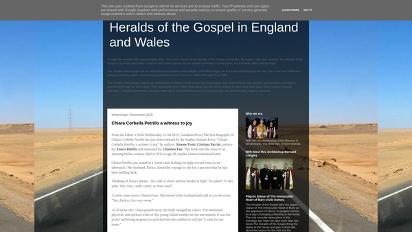 Screenshot of the Lumen Maria website