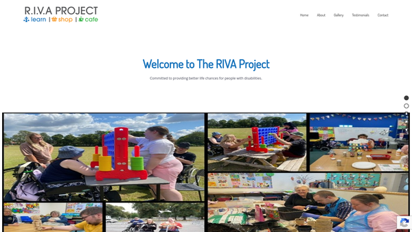 Screenshot of the R.I.V.A Project website