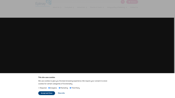 Screenshot of the Friends Of Epinay School website