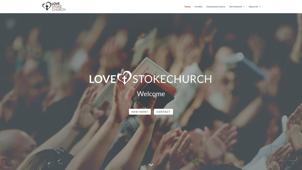 Screenshot of the Love Stoke Church website