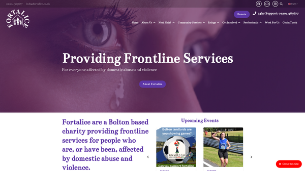 Screenshot of the Fortalice Limited website