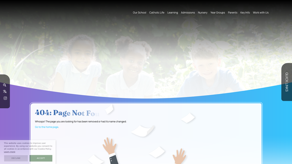 Screenshot of the Parents And Friends Of St Joseph's School Highgate website