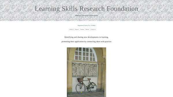 Screenshot of the Learning Skills Research Foundation Limited website