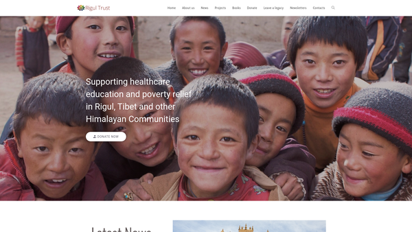 Screenshot of the Rigul Trust website