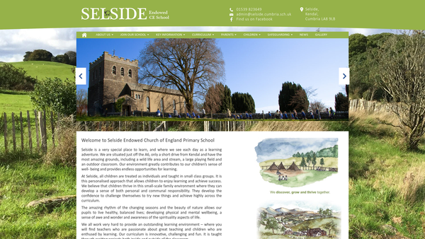 Screenshot of the Selside School Association website