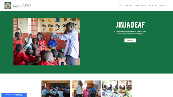 Screenshot of the Jinja Deaf website
