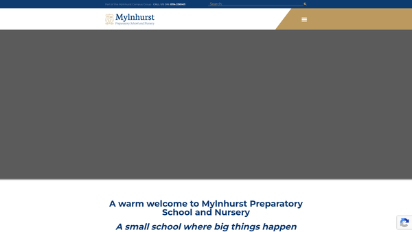 Screenshot of the Mylnhurst Sports Education & Leisure website