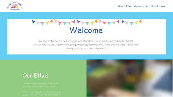 Screenshot of the Charlton With Cropthorne Pre-School website