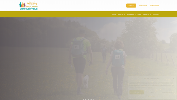 Screenshot of the The Churn Community Hub Ltd website