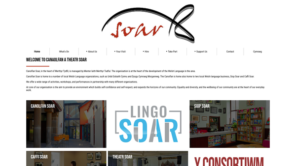 Screenshot of the Canolfan A Mentor Gymraeg Merthyr Tudful website