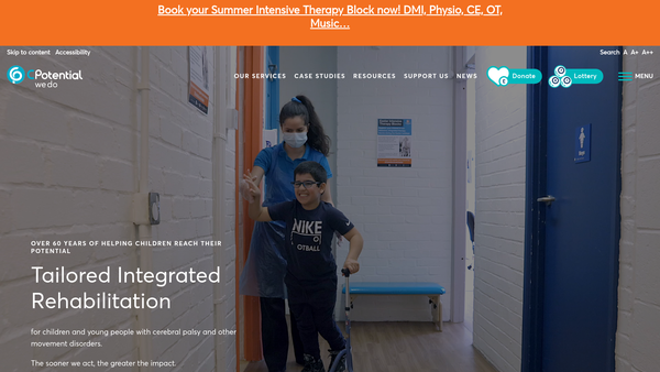 Screenshot of the Cpotential Trust website