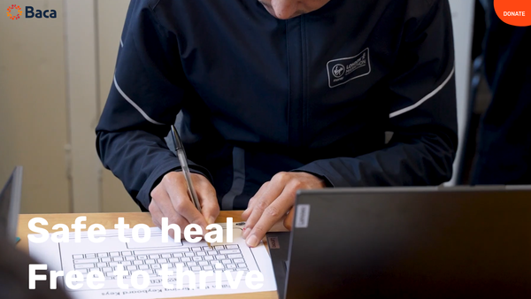 Screenshot of the The Baca Charity website