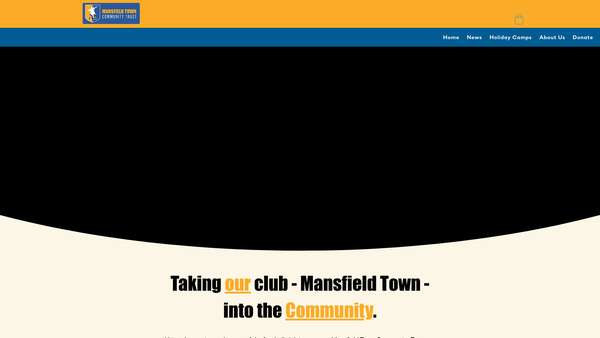 Screenshot of the Mansfield Town Community Trust Ltd website