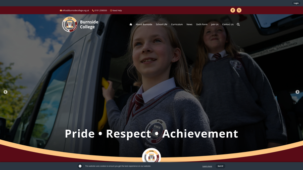 Screenshot of the Bec School Fund website